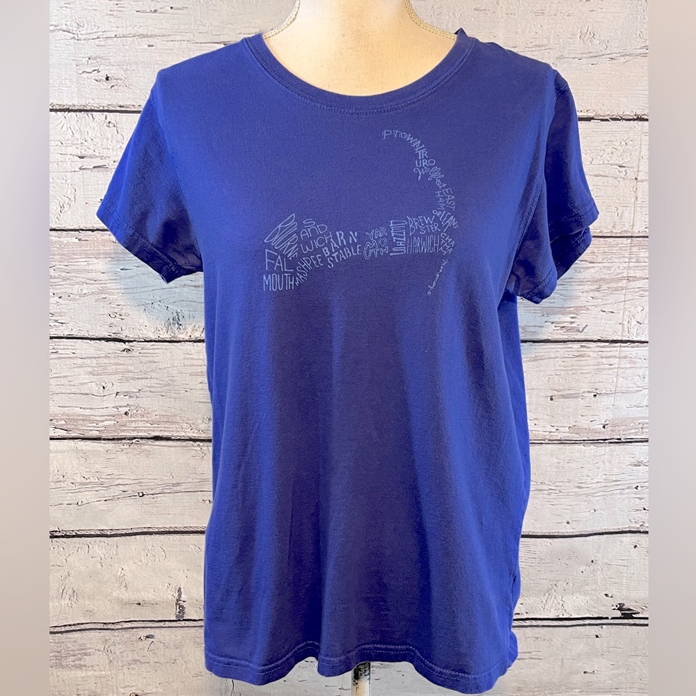 CUFFY'S OF CAPE COD T-Shirt Crewneck Bright Blue-Medium
